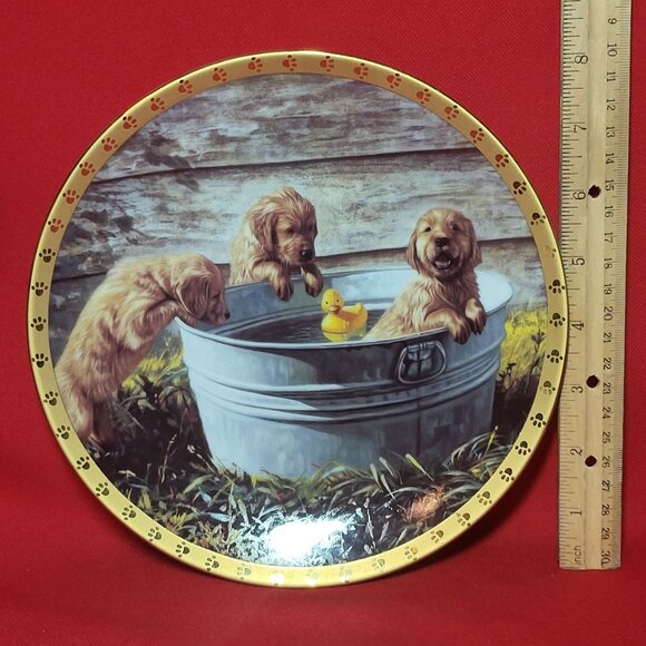 VTG Hamilton Collection Decorative Plate The Waters Fine Jon Ren A World of Pupp - Picture 7 of 11